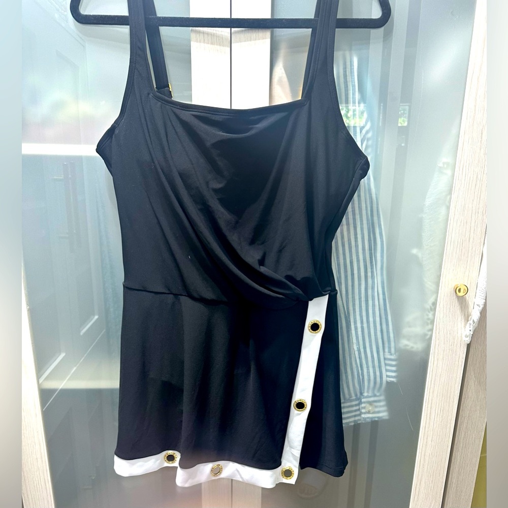 Black and White Women's One Piece Swimsuit